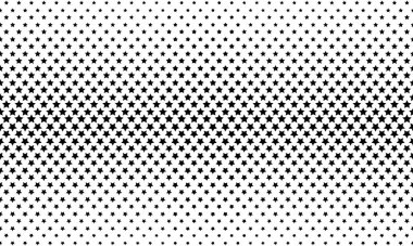 Yarım tonluk soyut bir arkaplan. Yıldızlardan yapılmış tek renkli bir doku. Bir yıldız mozaiğinde doğrusal bir desen. Bir afiş tasarımı, bir web sitesi posteri, sosyal ağlar için bir çerçeve. Vektör illüstrasyonu.