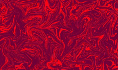 Soyut kırmızı arkaplan. Sıvı mermer tasarımı. Dökülen boyanın dokusu, soyut sanat, bulanık daireler. Sosyal ağlar ve web siteleri için pankart