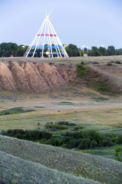 Cappello Medicina Alberta Canada Luglio 2019 Cappelli Medicina Punto Riferimento — Foto Stock