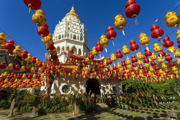 Chinesischer Tempel Kek Lok Dekoriert Mit Chinesischen Papierlaternen Zum Chinesischen — Stockfoto