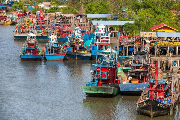 Куала Кедах Малайзия Января 2020 Года Вид Рыбацкие Лодки Реки — стоковое фото
