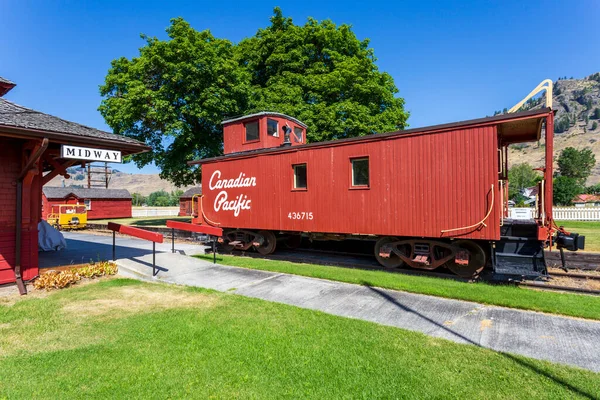 Agosto 2020 Midway Colúmbia Britânica Canadá Vista Exterior Pitoresco Museu — Fotografia de Stock