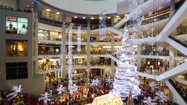 Interno Del Padiglione Kuala Lumpur Shopping Mall Natale Padiglione Trova — Video Stock