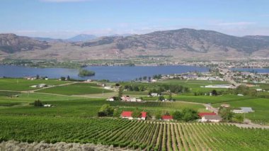 Okanagan Vadisi 'ndeki Osoyoos, Haynes Point İl Parkı ve Osoyoos Gölü, British Columbia, Kanada.