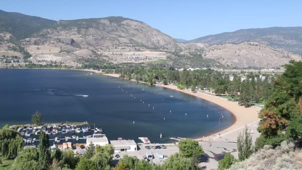 Utsikt Över Skaha Lake Okanagan Valley Penticton British Columbia Kanada — Stockvideo