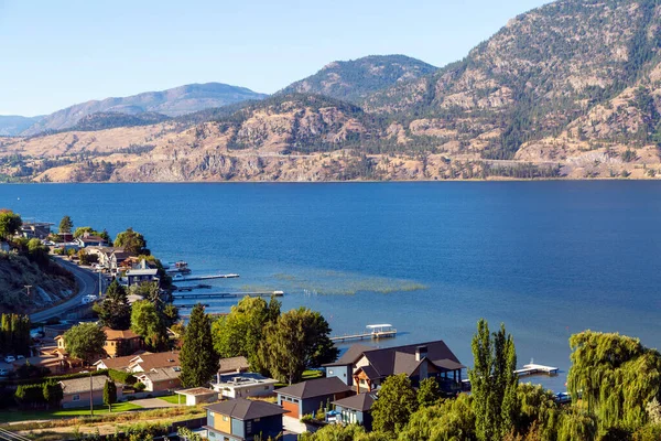 Veduta Del Lago Skaha Nella Valle Okanagan Penticton Columbia Britannica — Foto Stock