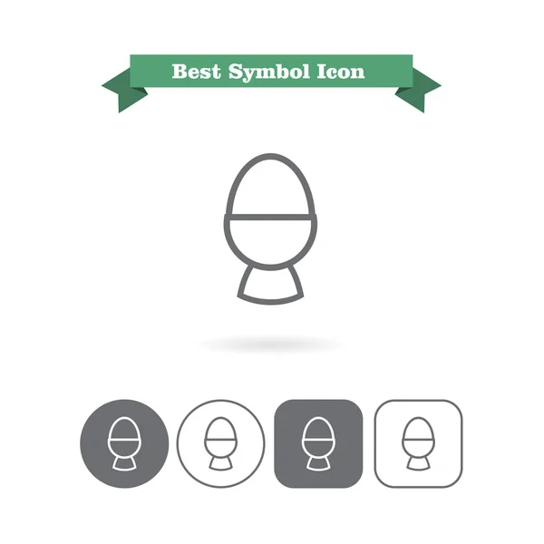 Ícones de ovo cozido — Vetor de Stock