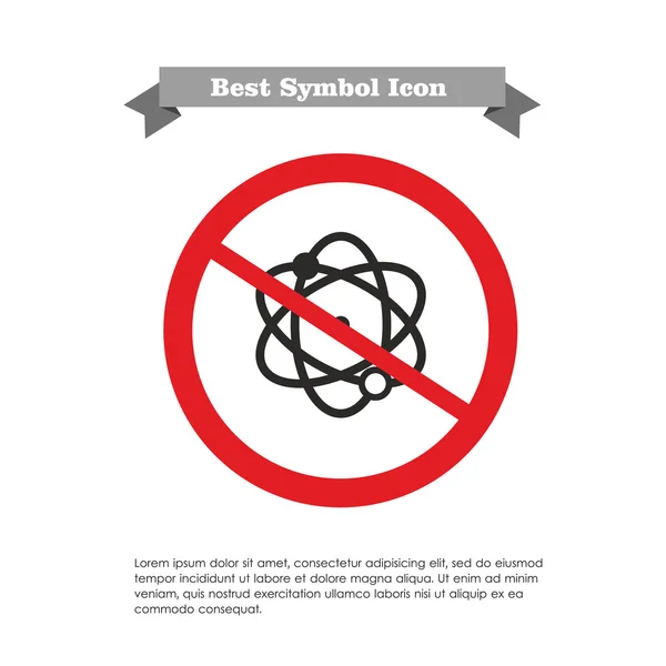Nessuna icona atomica — Vettoriale Stock