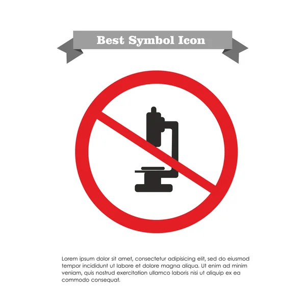 No microscope icon — Stock Vector