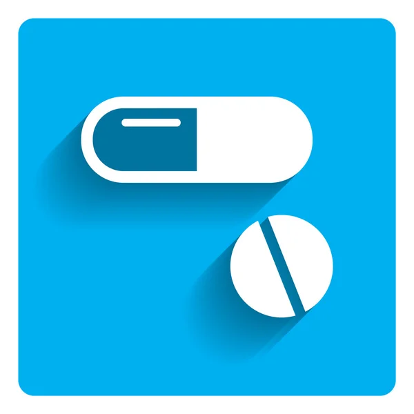 Pictogram capsule en pil — Stockvector