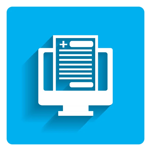 Elektronische medische record pictogram — Stockvector