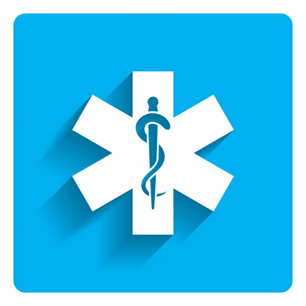 Icône symbole d'urgence médicale — Image vectorielle