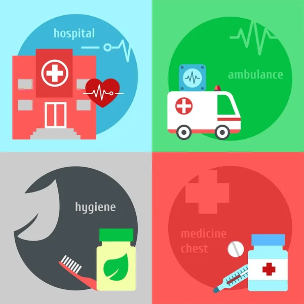 Médecine et soins de santé — Image vectorielle