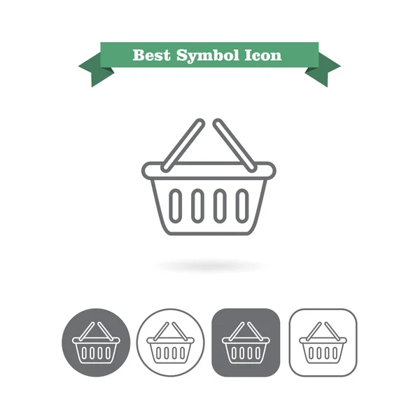 Shopping basket outline icons — Stock Vector