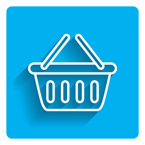 Shopping basket outline icon — Stock Vector