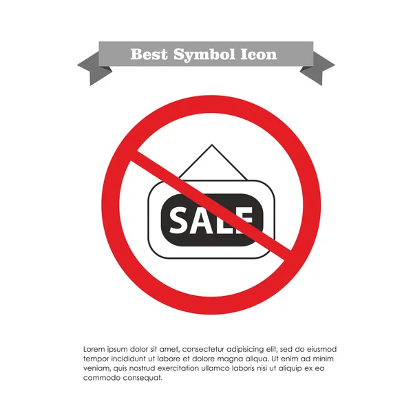 No sale door sign icon — Stock Vector