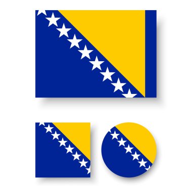 Bosnia and Herzegovina flag clipart