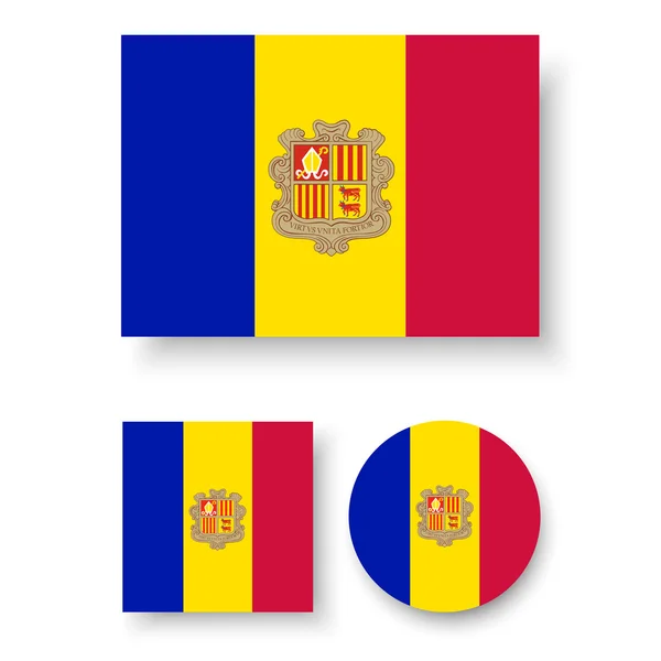 Andorra-flagge — Stockvektor