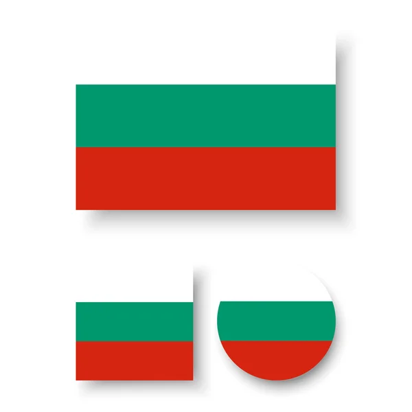 Bulgarische Flagge — Stockvektor