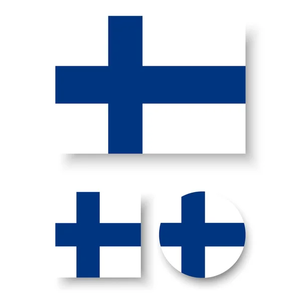 Bandera de Finlandia — Vector de stock