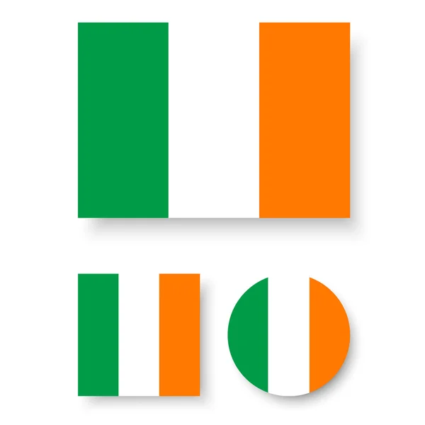 Bandeira da Irlanda — Vetor de Stock