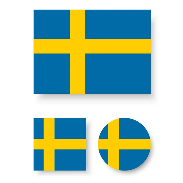 Sweden flag — Stock Vector