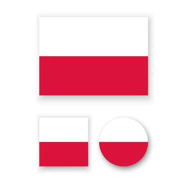Flaga Polska — Wektor stockowy
