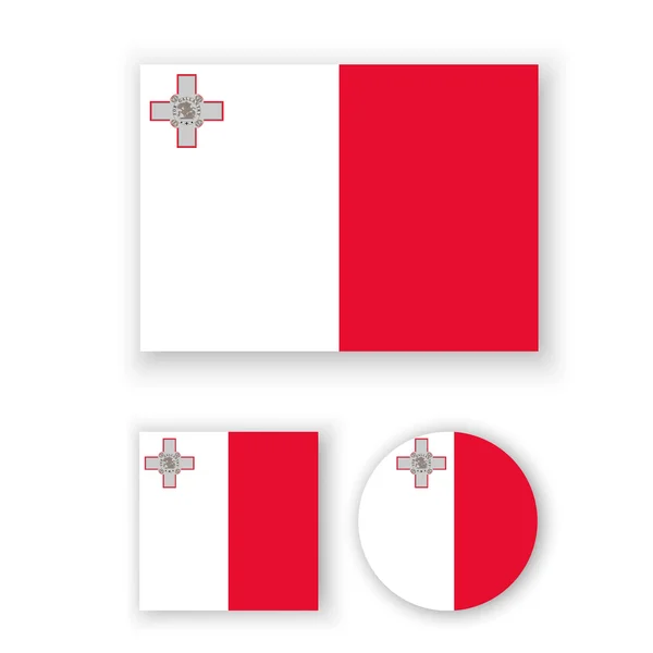 Bandera de Malta — Vector de stock