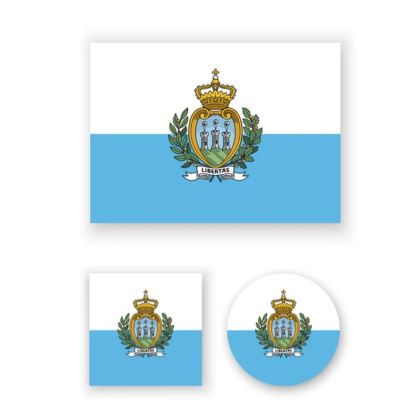 Bandera de San Marino — Archivo Imágenes Vectoriales