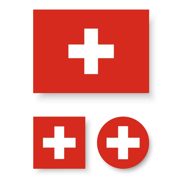 Svizzera bandiera — Vettoriale Stock