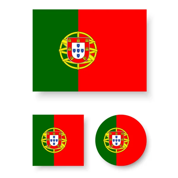 葡萄牙国旗 — 图库矢量图片