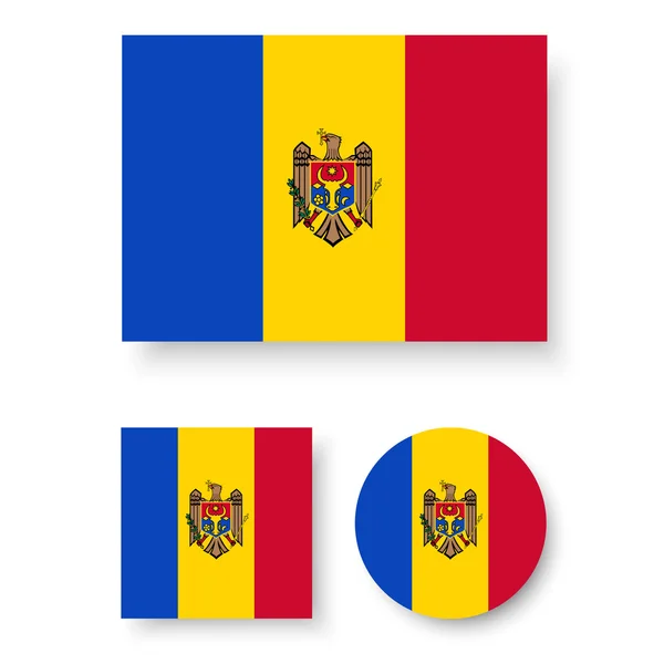 Vlag van Moldavië — Stockvector