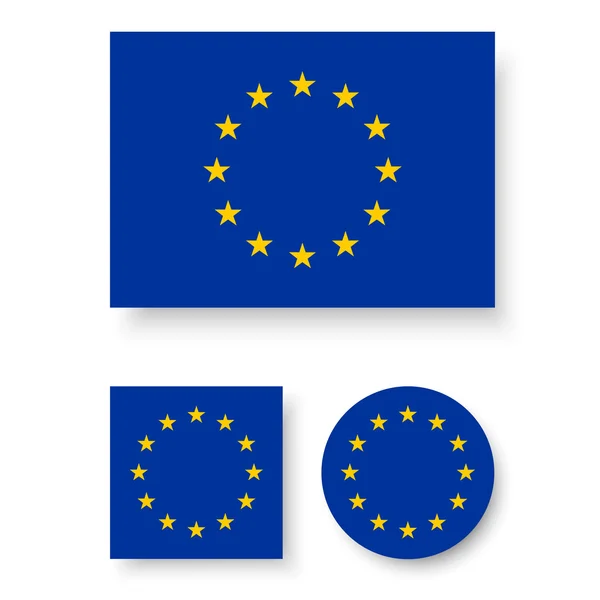 Vlajka Evropské unie Stock Vektory