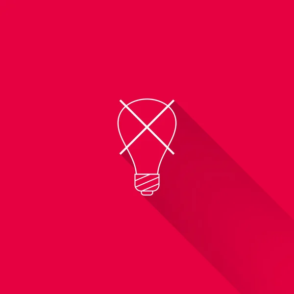 Crossed lightbulb — Stock Vector