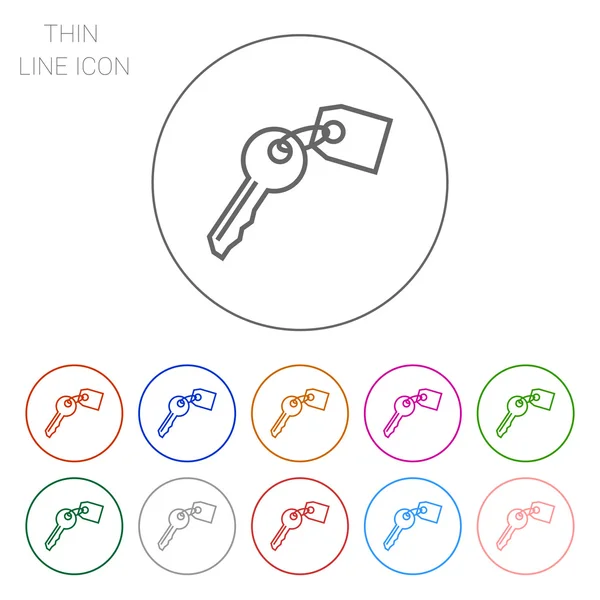 Schlüssel mit Etikett — Stockvektor