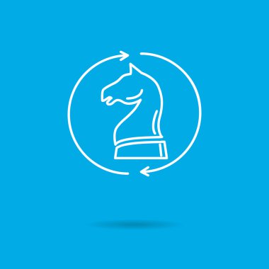 Satranç knight kutsal kişilerin resmi 