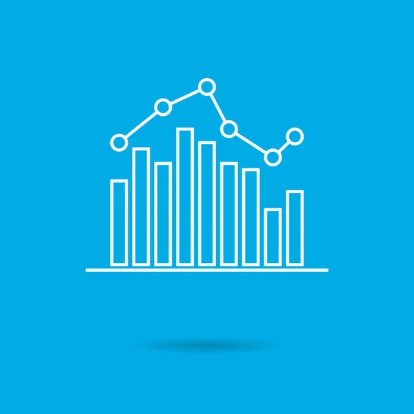 Staafdiagram met grafiek — Stockvector