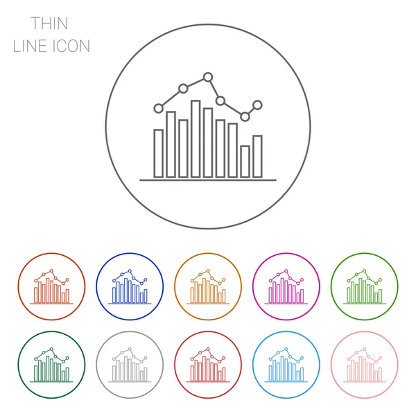 Bar chart with graph — Stock Vector