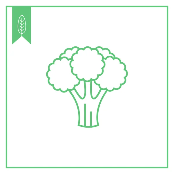 Ikonen för broccoli ostmassa — Stock vektor