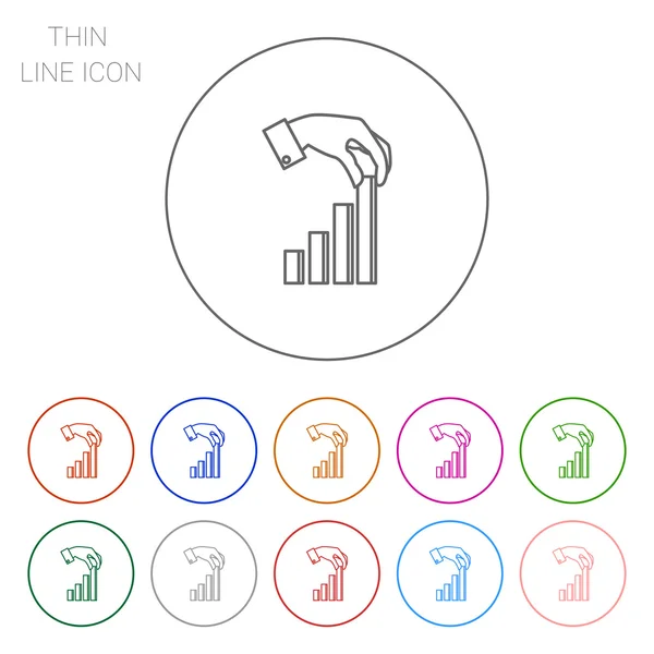 Finishing bar chart — Stock Vector