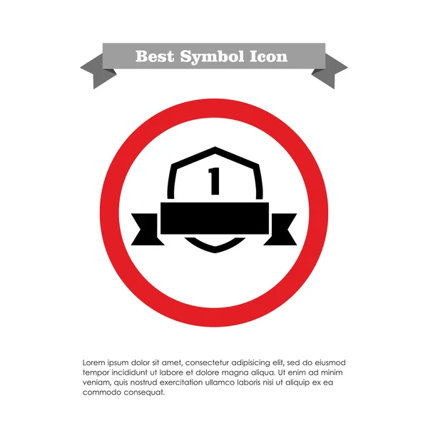 Shield badge with ribbon — Stock Vector