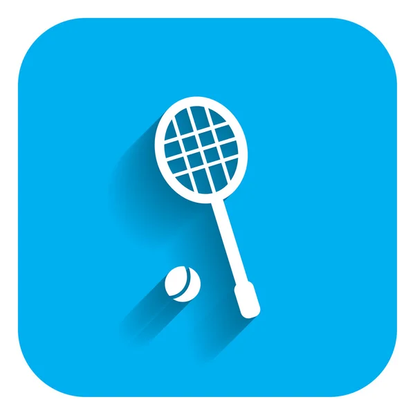 테니스 라켓 과 공 — 스톡 벡터