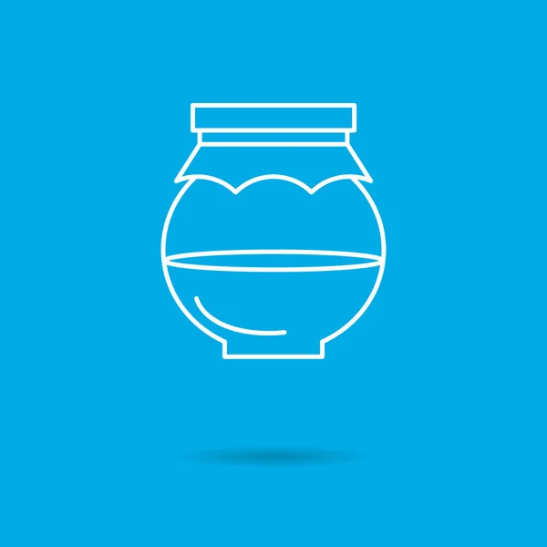 Half full jar — Stock Vector