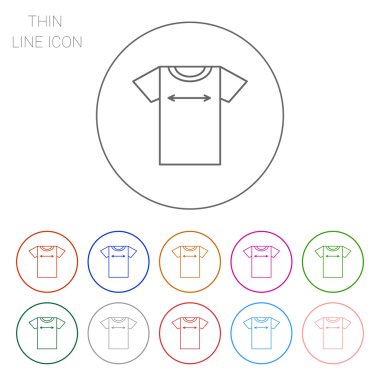 T-shirt boyutu simgesi