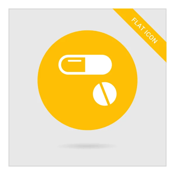 Pictogram capsule en pil — Stockvector