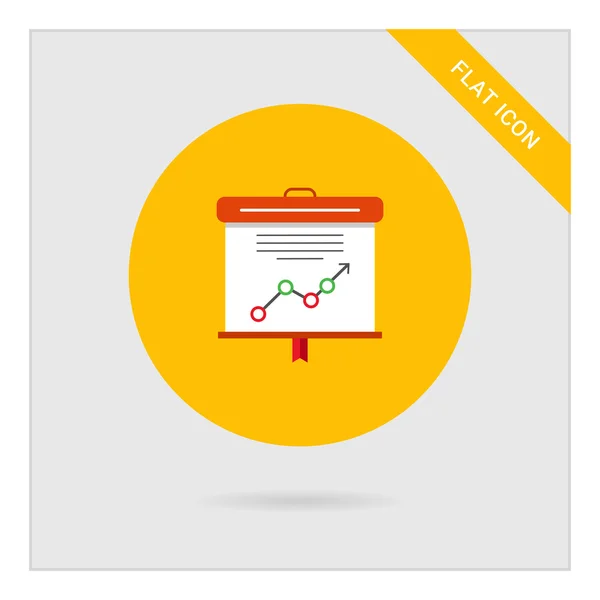 Pantalla de proyección con gráfico — Archivo Imágenes Vectoriales
