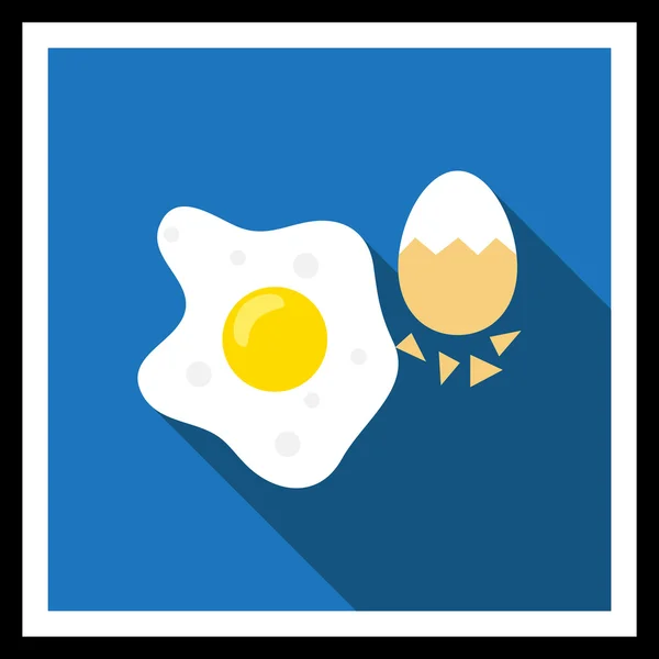 Vařené a sázeným vejcem — Stockový vektor