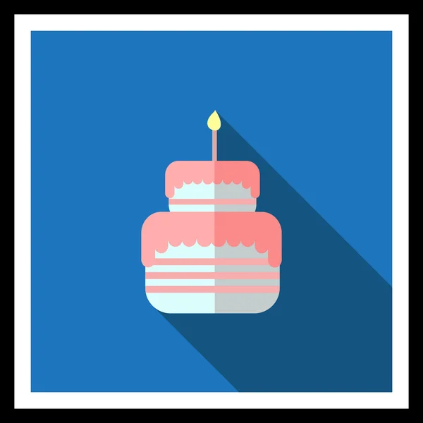 Icône gâteau d'anniversaire — Image vectorielle