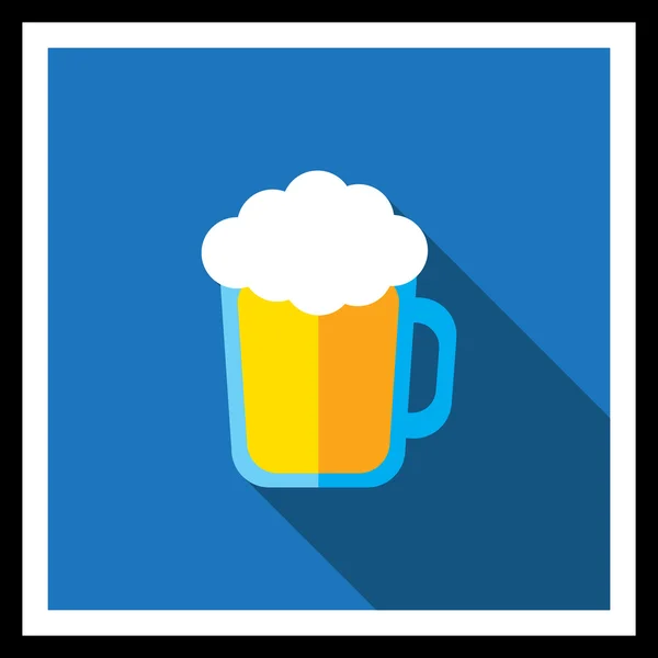 Taza de cerveza — Vector de stock