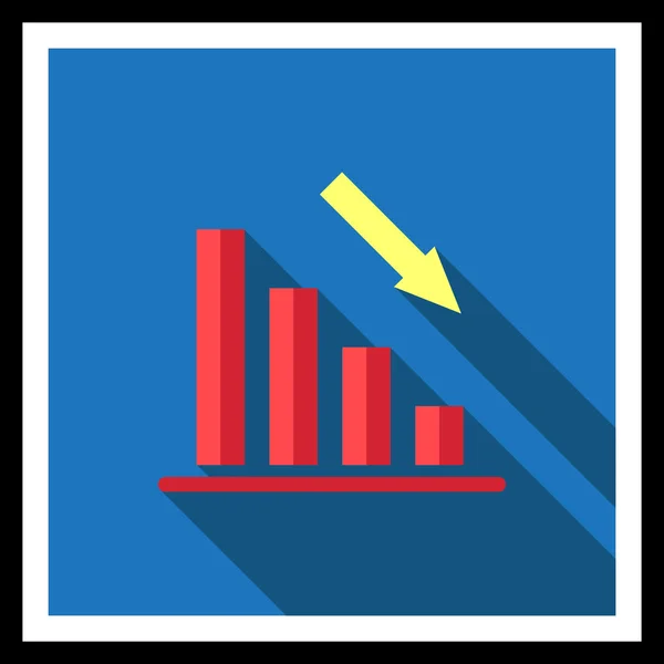 Grafico a barre decrescente — Vettoriale Stock